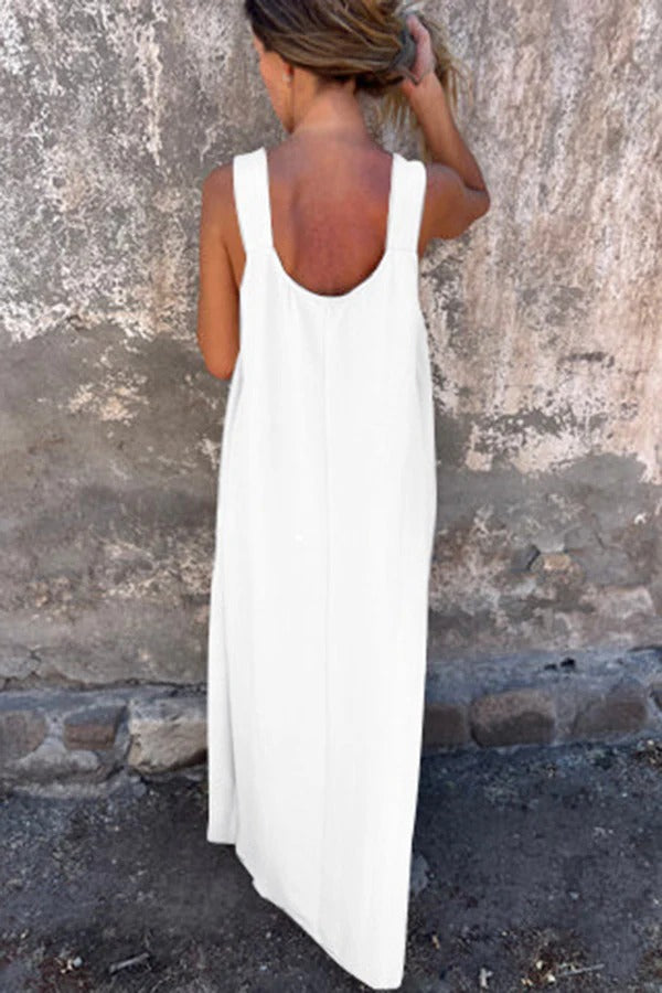 Embellished Sleeveless Loose Maxi Dress