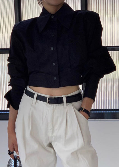 Blouses Lace Back Cotton Shorts White Up Spring