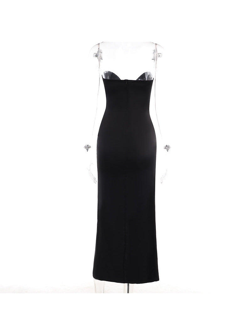 Tube Top High Split Maxi Dress