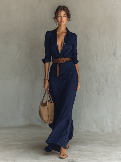 Aphrodite - the Silken Charm Maxi Dress