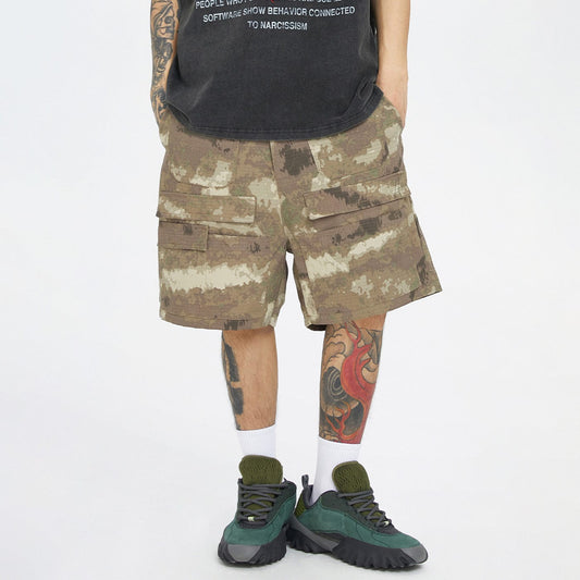 Retro Camo Cargo Shorts