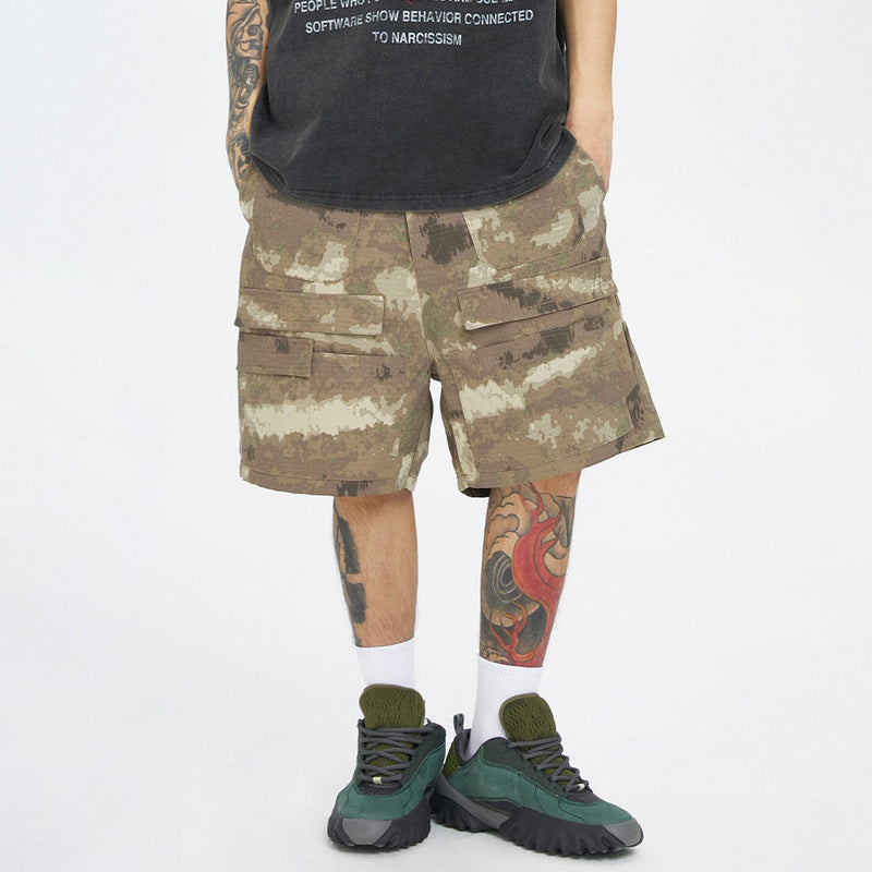 Retro Camo Cargo Shorts