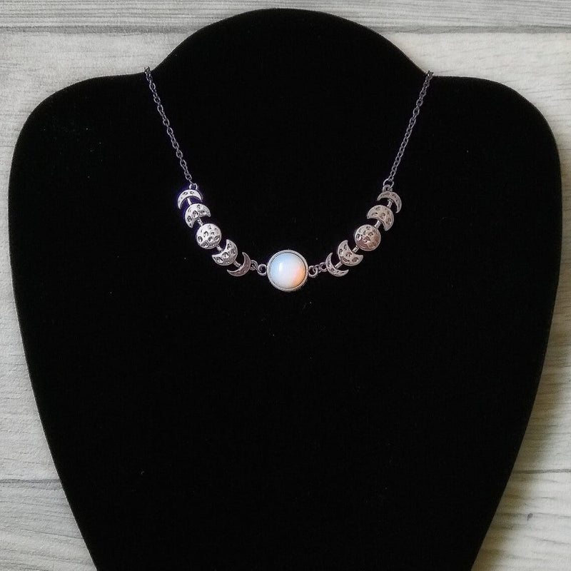 Eternal Enchantment: Moon Goddess Black Onyx Necklace