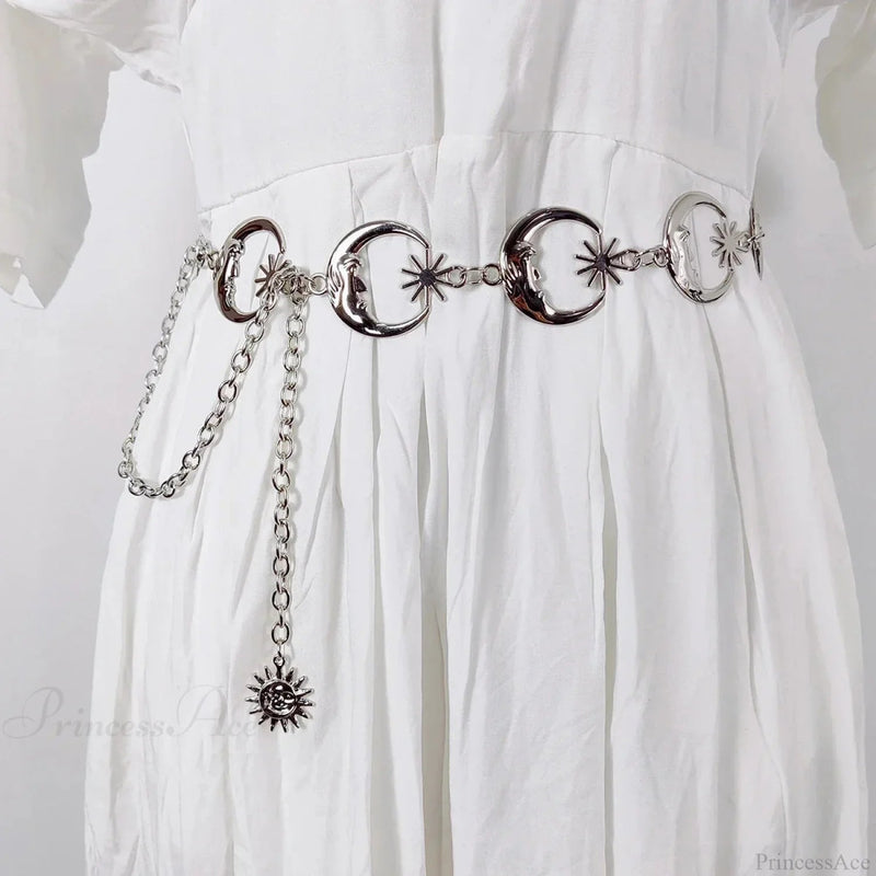 Rebellious Dark Urban Layered Waist Chain Belt