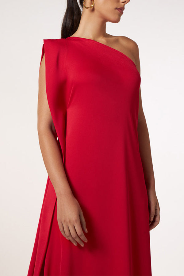 Timeless Charm One Shoulder A-line Maxi Dress