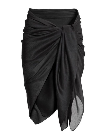 Ruffle Printed One Piece Swimsuit and Skirt