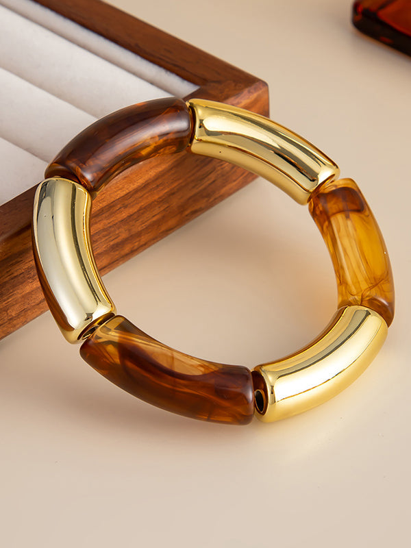 Contrast Color Geometric Bracelet Accessories