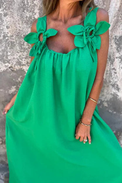 Embellished Sleeveless Loose Maxi Dress