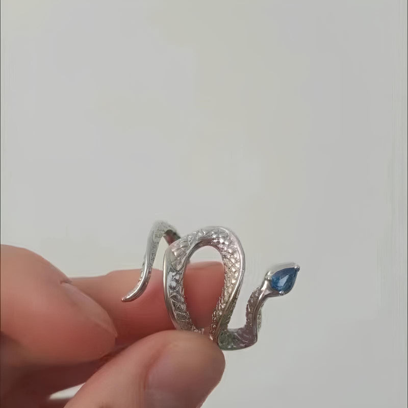 Serpent of Wisdom Transformation Topaz Ring