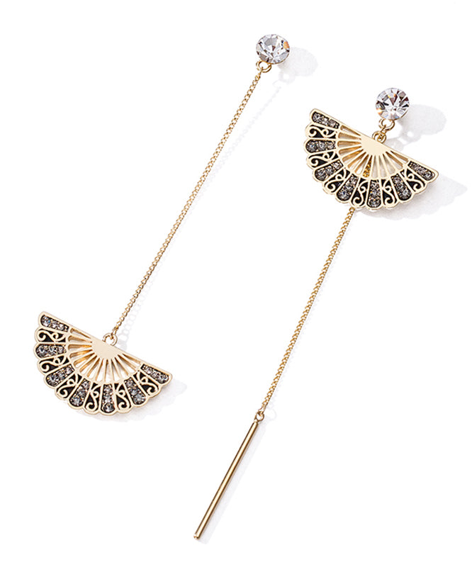 Copper Gold Plated Crystal Drop Earrings