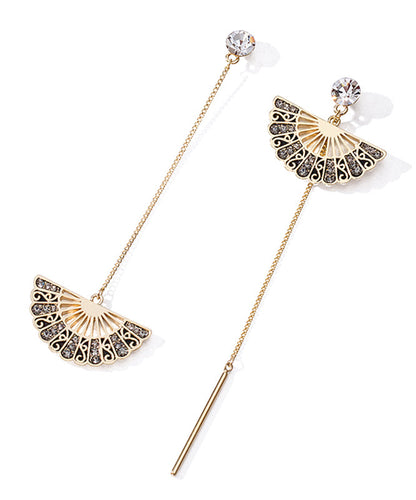 Copper Gold Plated Crystal Drop Earrings