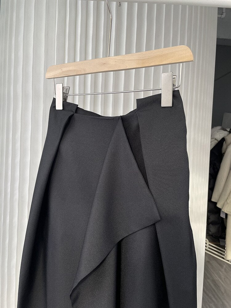 Fantasy Purple Irregular Pleated Patchwork Skirt