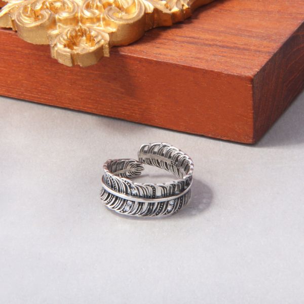 Sterling Silver Feather Tail Rings