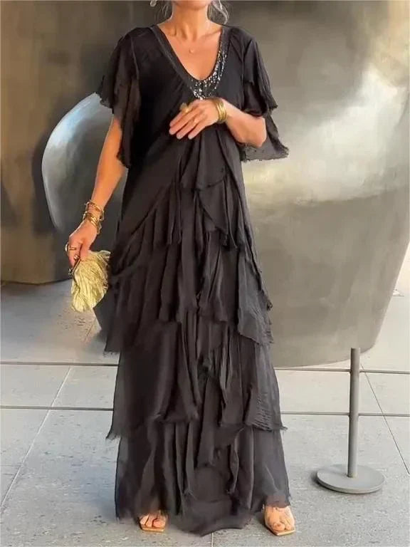 Zoey - V-neck Long Dress