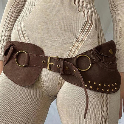 Y2k Gothic Pu Leather Harajuku Waist Belt