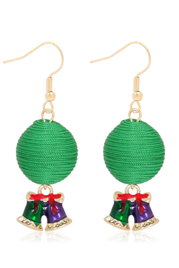 Lightweight Christmas Tree Tassel Beaded Earrings