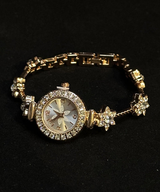 Original Design Gold Metal Alloy Zircon Watches