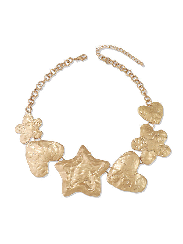 Chains Heart Shape Color Star Shape Necklaces Accessories