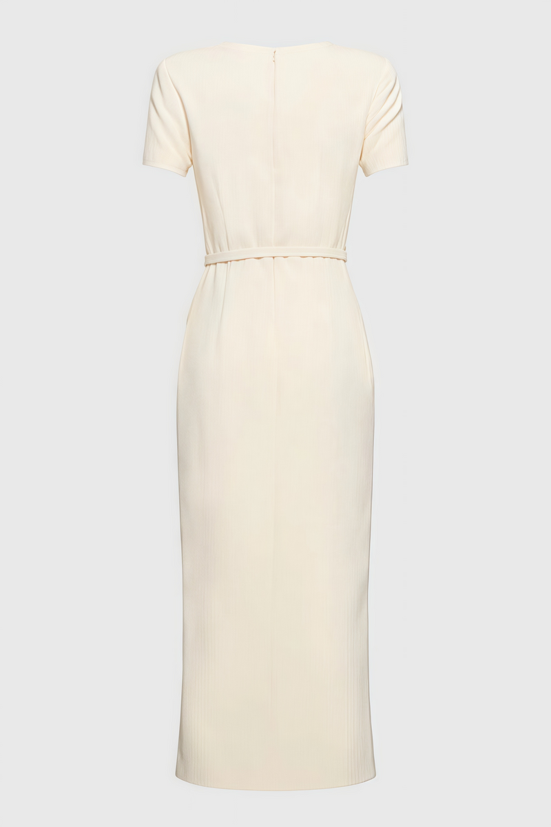 Angelse Crepe Button Midi Dress