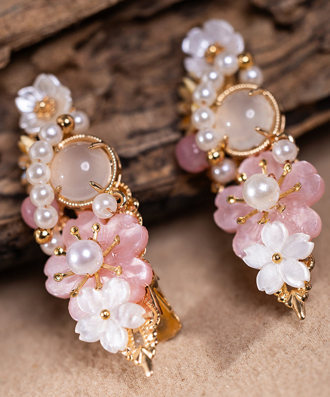 Multicolor Alloy Pearl Resin Colored Glaze Hairpin