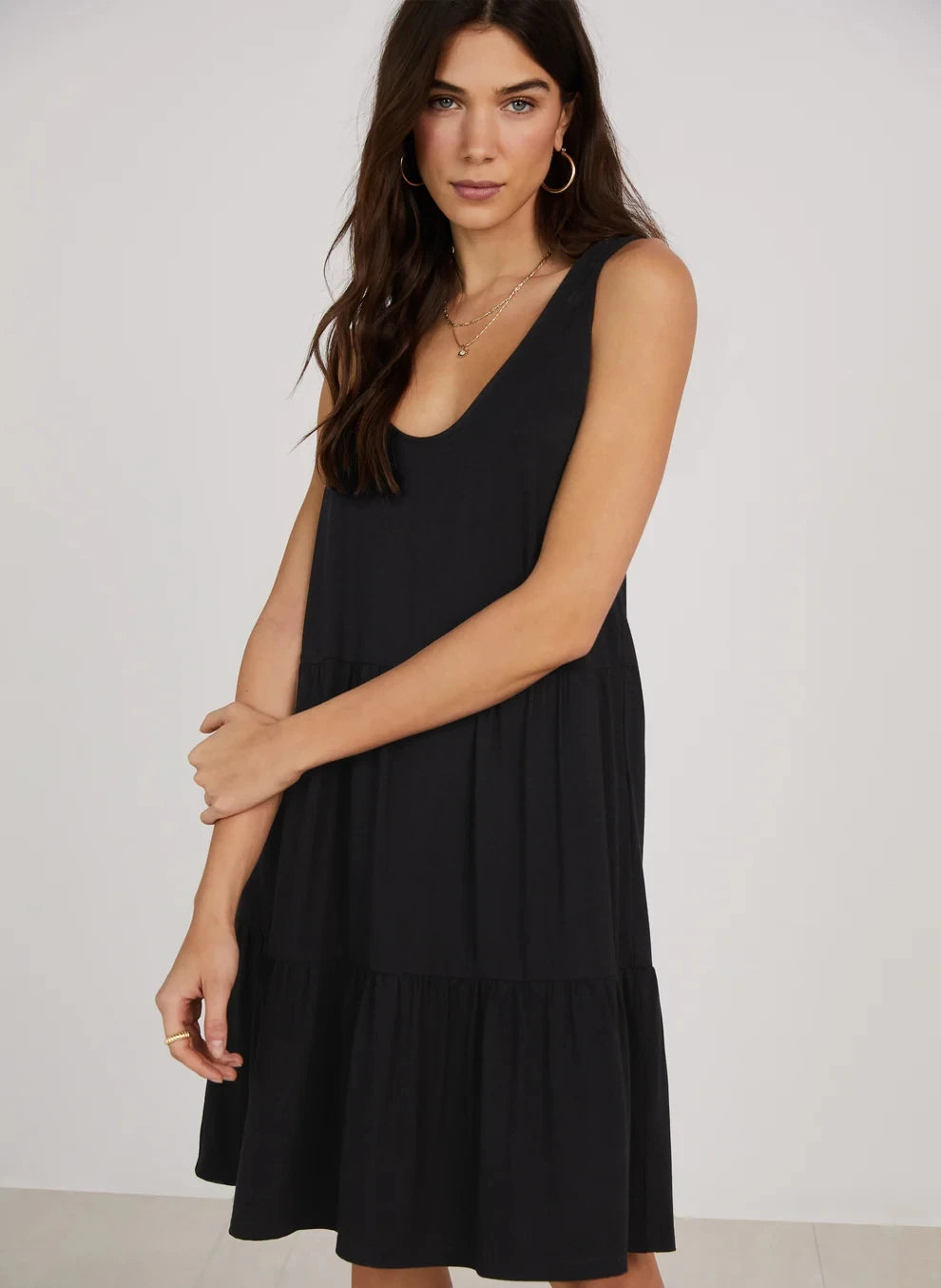 Summer Color Spaghetti Strap Dresses for U-neck Loose Mini Dress Simple Style Lady Sleeveless Vestidos
