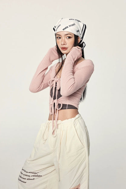 Tie Front Knit Cardigan