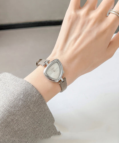 Boutique Grey Pu Asymmetrical Waterproof Watches