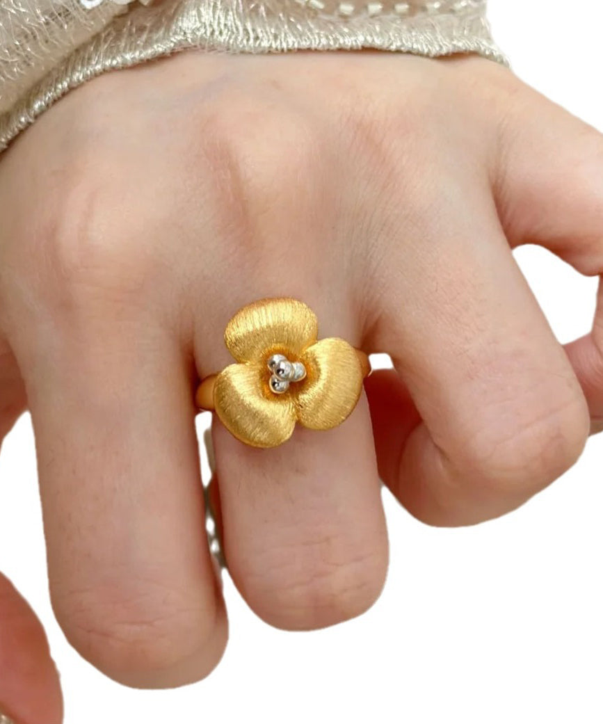 Retro Gold Copper Overgild Rings