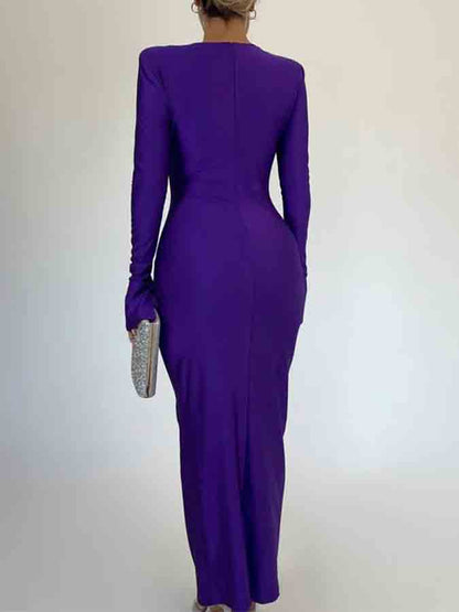Long Sleeves Slim Maxi Dress