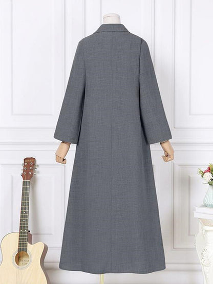 Long Sleeves Shirt Maxi Dress