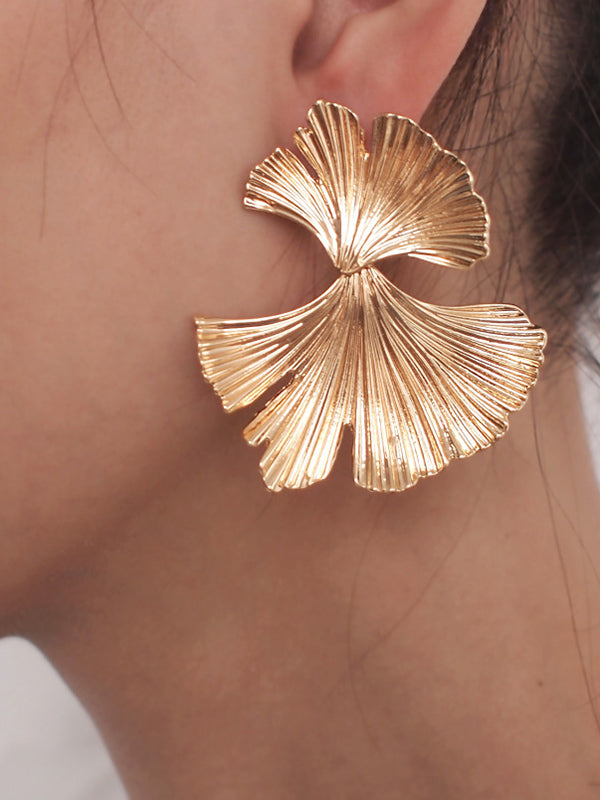 Geometric Leaves Shape Color Drop Earrings