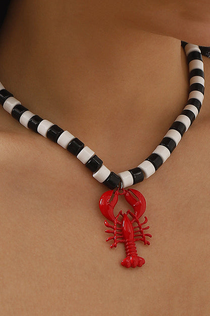 Lobster Holiday Earrings and Necklace
