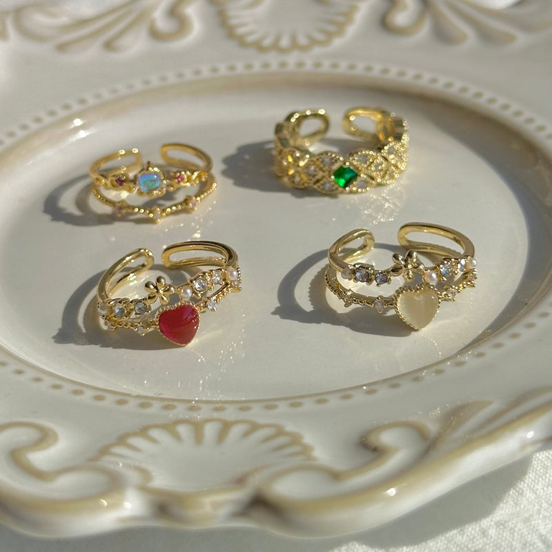 Sandy Heart Ring