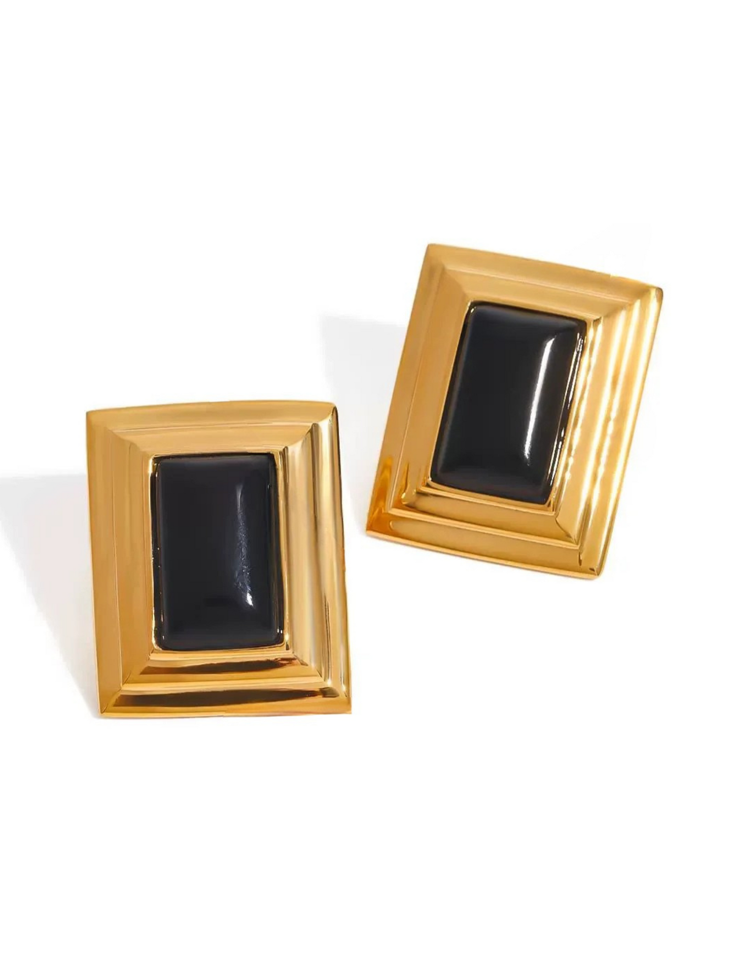 Charvi Agate Geometric Studs