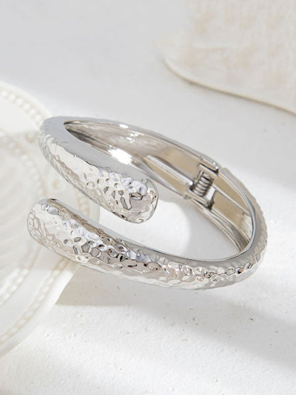 Irregularity Geometric Pleated Shiny Bracelet Accessories