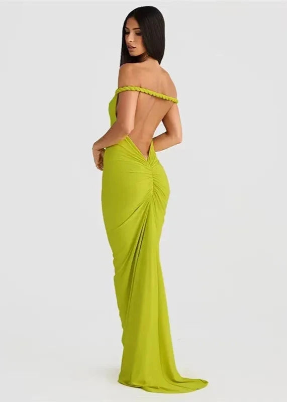 Backless Sling Slim-fit Long Dress