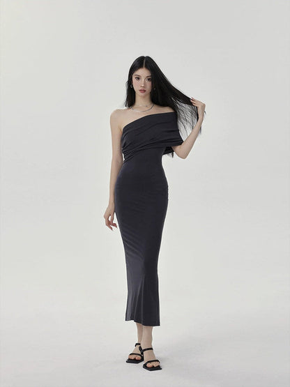 One-shoulder Bodycon Midi Dress