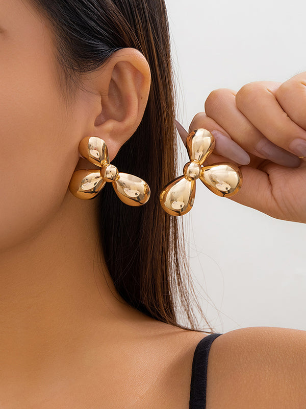 Flower Shape Color Drop Earrings