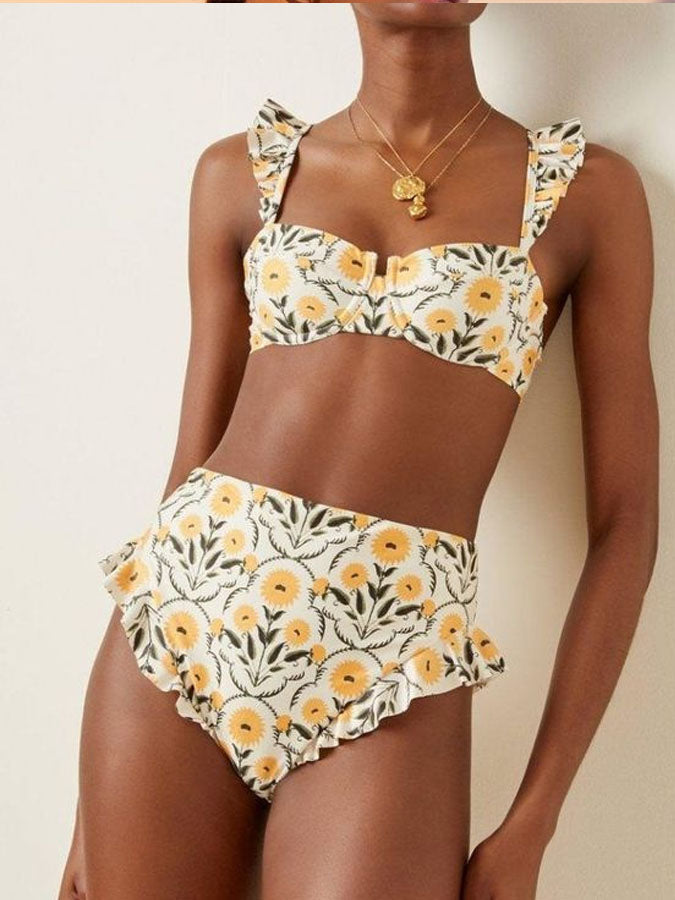 Agaric Print Bikini Sets and Maxi Skirts