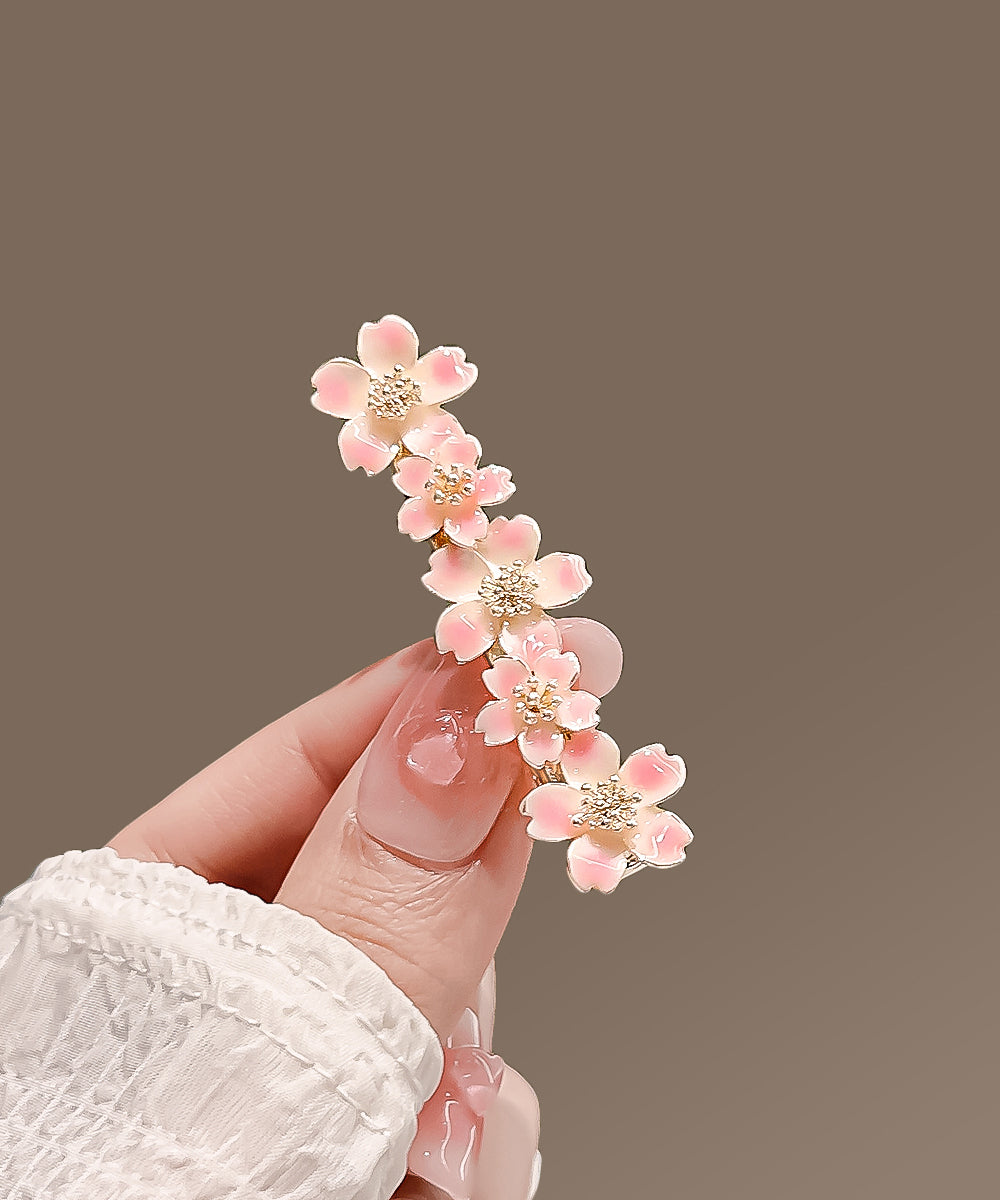 Pink Alloy Cherry Blossom Hairpin