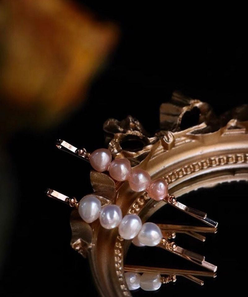 White Alloy Pearl Hairpin