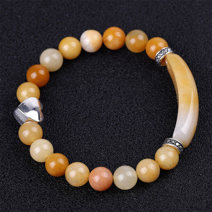 Buddha Stones Natural Crystal Beads Heart Bracelet