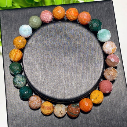 8mm Faceted Mixed Crystal Spiritual Bracelet for Healing