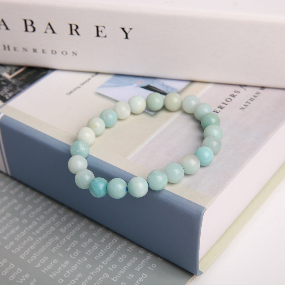 8mm Sky Blue Crystal Spiritual Bracelet for Meditation