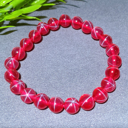 8mm Star Ruby Healing Bracelet for Spiritual Protection