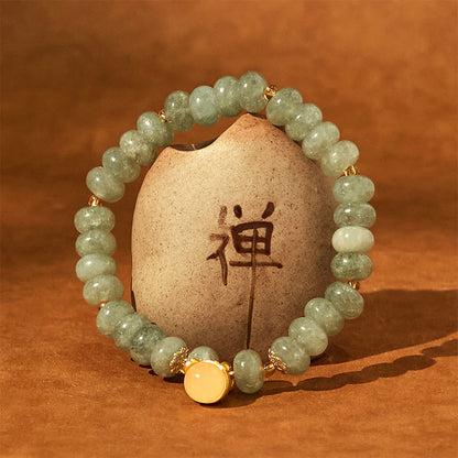 8mm Strawberry Quartz Lucky Cat Beads Healing Bracelet