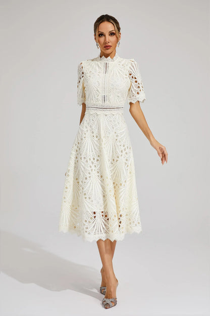 Hallie | Lace Midi Dress