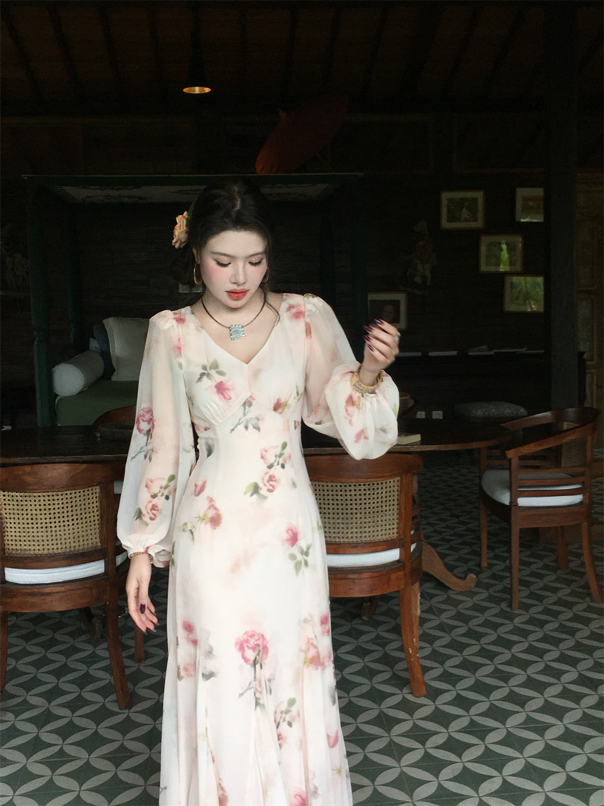 Soft Peach Mist Maxi Dress – Gentle Romantic Look for Springsummer Gunne Sax Dress