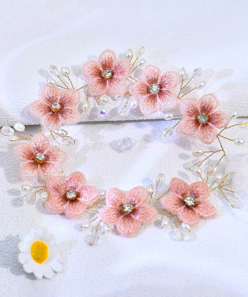 Handmade Orange Weave Pearl Hairpiece