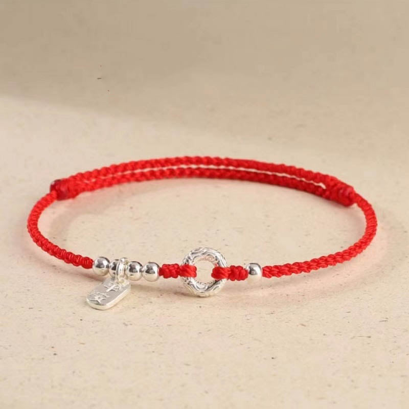 925 Sterling Silver Peace Buckle Spiritual Bracelet and Anklet